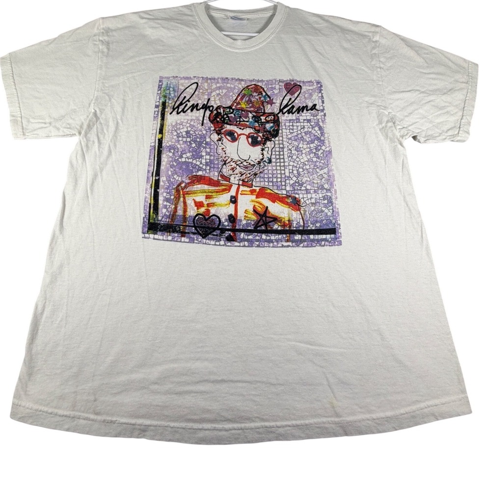 2003 Ringo Starr Ringo Rama T-Shirt Mens XL White Hanes Heavyweight Rock Tee